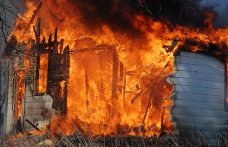 Fire at Scrap Car Site